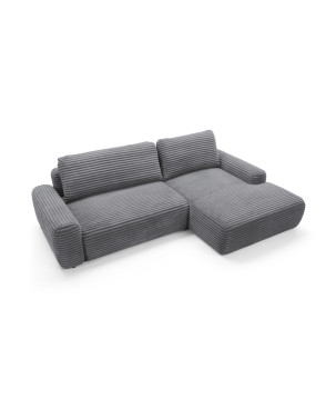 Ecksofa MOUNIR – Cord Sofa mit Schlaffunktion und Bettkasten