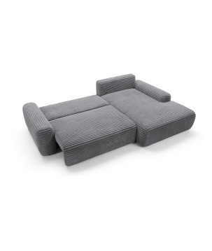 Ecksofa MOUNIR – Cord Sofa mit Schlaffunktion und Bettkasten