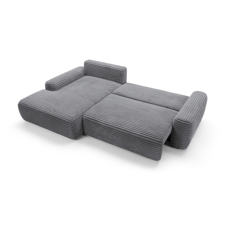 Ecksofa MOUNIR – Cord Sofa mit Schlaffunktion und Bettkasten