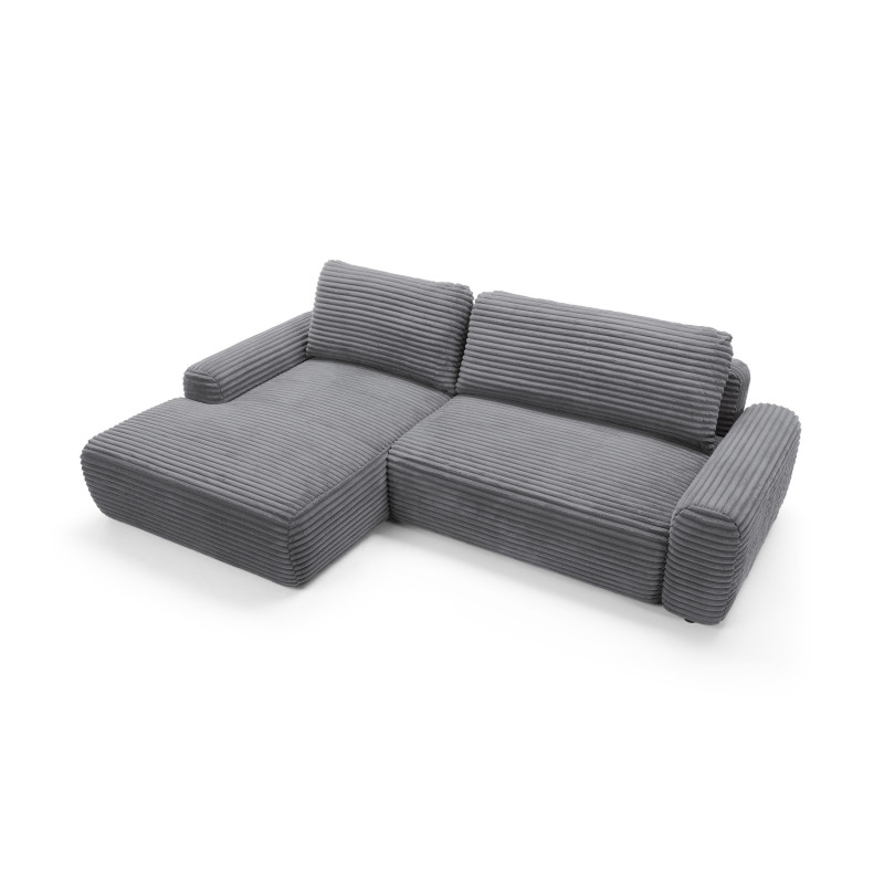 Ecksofa MOUNIR – Cord Sofa mit Schlaffunktion und Bettkasten