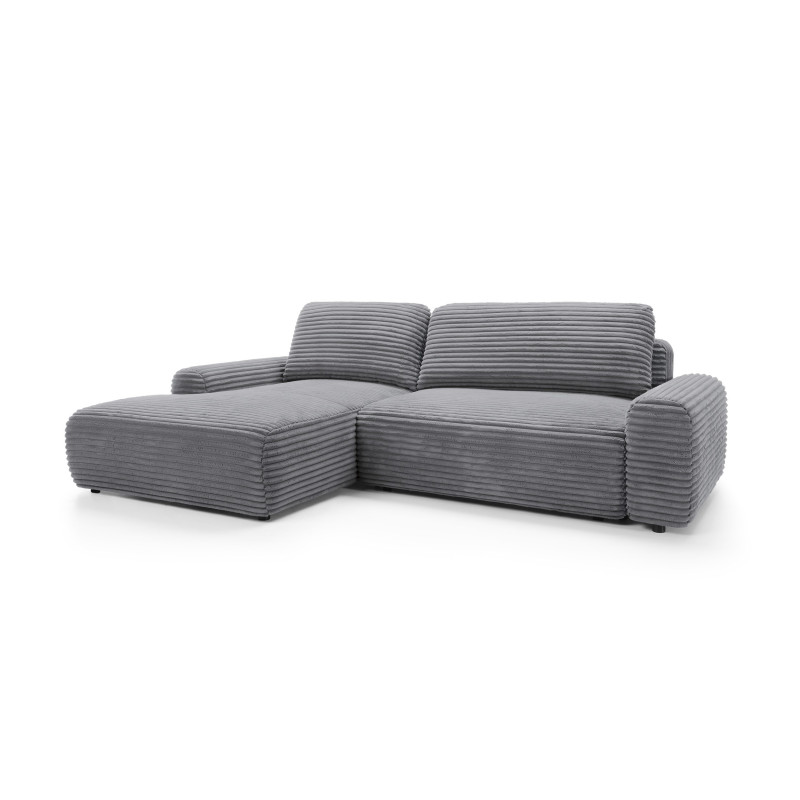 Ecksofa MOUNIR – Cord Sofa mit Schlaffunktion und Bettkasten