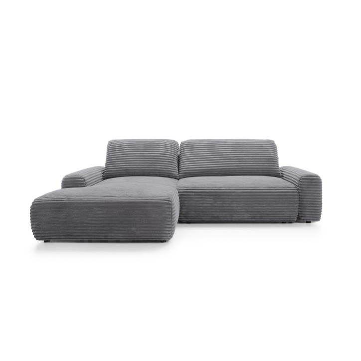 Ecksofa MOUNIR – Cord Sofa mit Schlaffunktion und Bettkasten