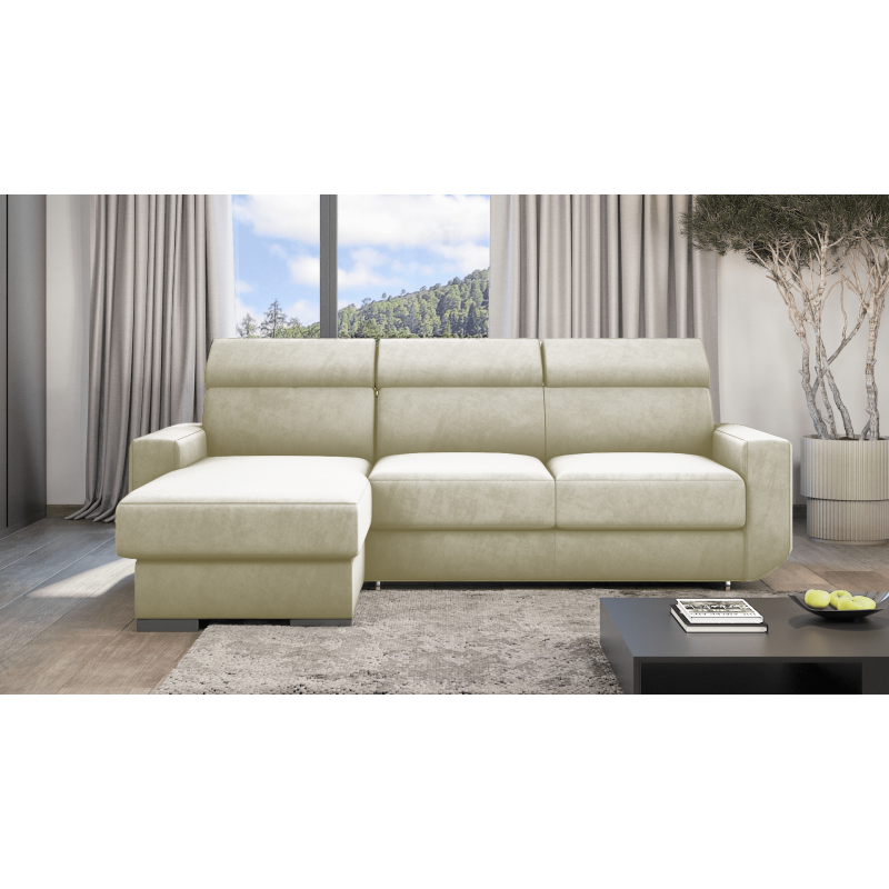 Ecksofa HUGO mit Schlaffunktion – Grau oder Beige – Komfort und Stil