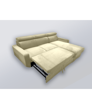 Ecksofa HUGO mit Schlaffunktion – Grau oder Beige – Komfort und Stil