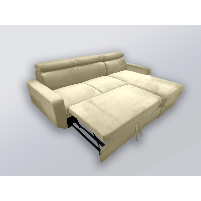 Ecksofa HUGO mit Schlaffunktion – Grau oder Beige – Komfort und Stil