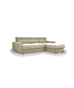 Ecksofa HUGO mit Schlaffunktion – Grau oder Beige – Komfort und Stil