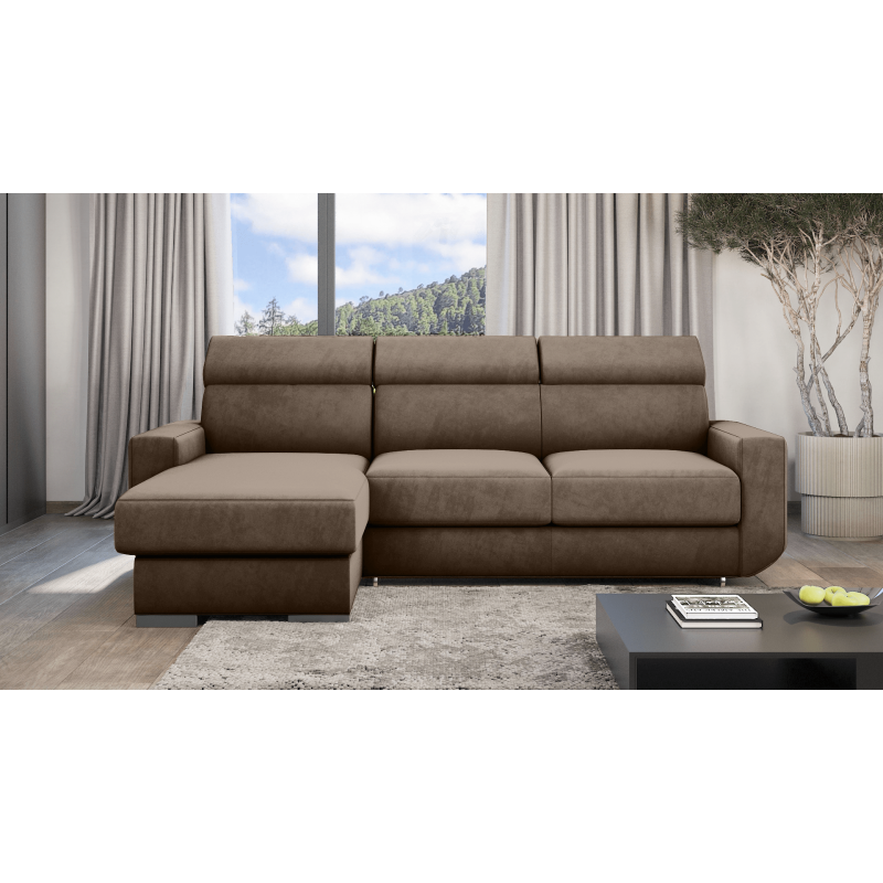 Ecksofa HUGO mit Schlaffunktion – Grau oder Beige – Komfort und Stil