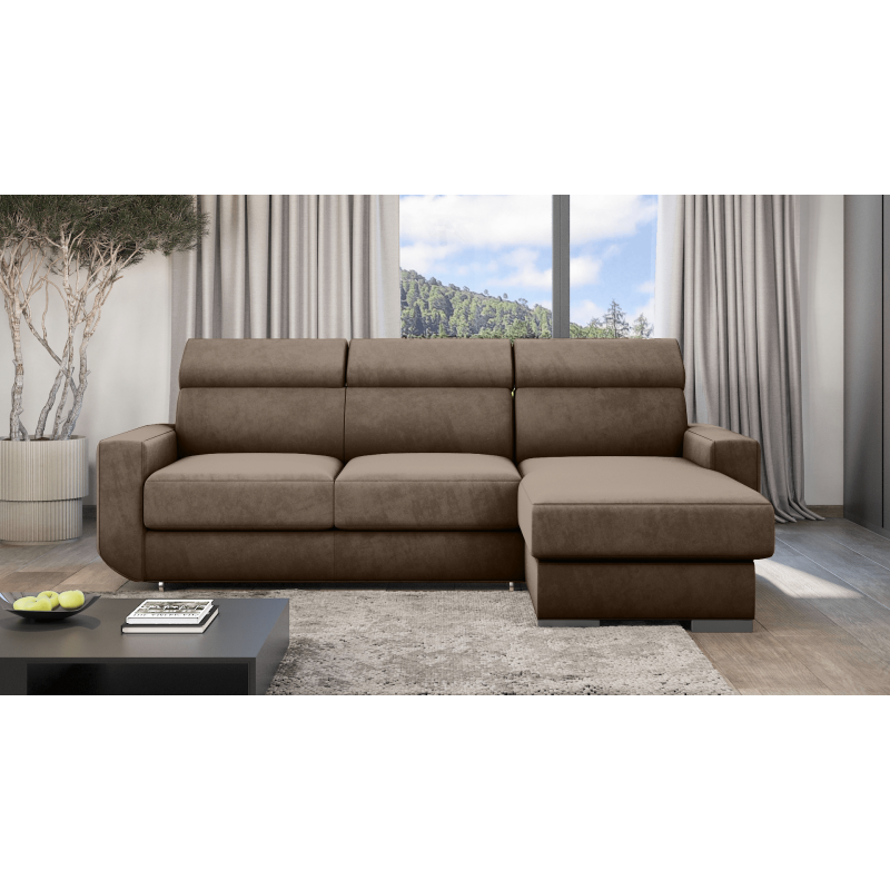 Ecksofa HUGO mit Schlaffunktion – Grau oder Beige – Komfort und Stil