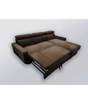 Ecksofa HUGO mit Schlaffunktion – Grau oder Beige – Komfort und Stil