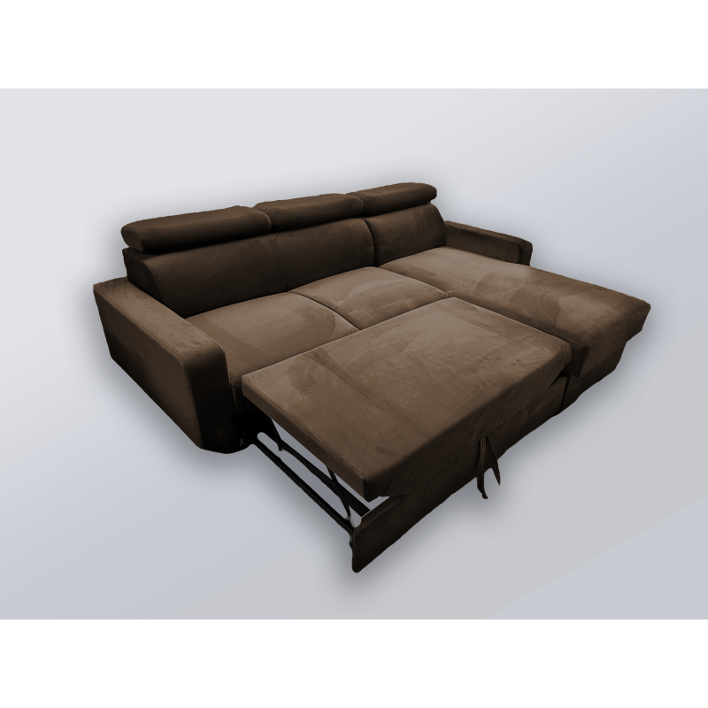 Ecksofa HUGO mit Schlaffunktion – Grau oder Beige – Komfort und Stil