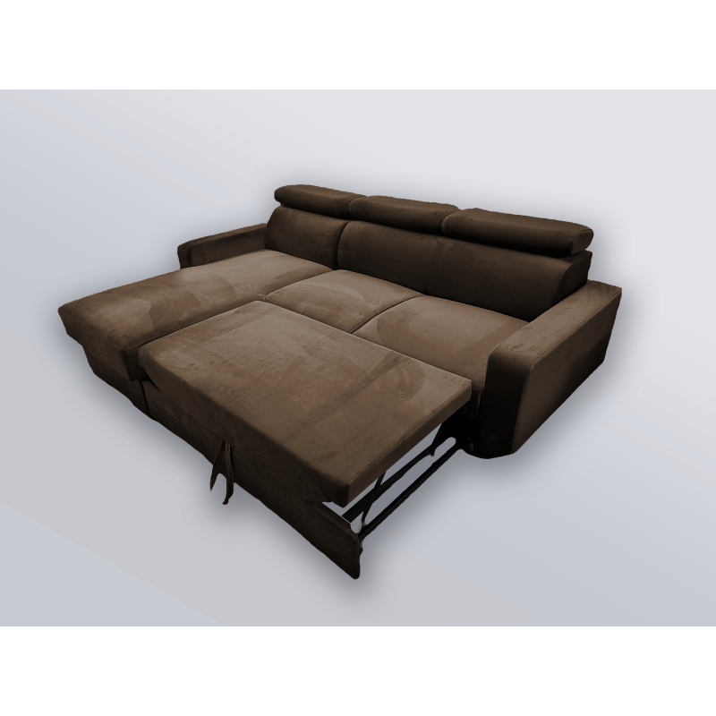 Ecksofa HUGO mit Schlaffunktion – Grau oder Beige – Komfort und Stil