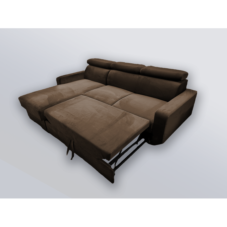Ecksofa HUGO mit Schlaffunktion – Grau oder Beige – Komfort und Stil