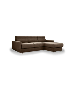 Ecksofa HUGO mit Schlaffunktion – Grau oder Beige – Komfort und Stil