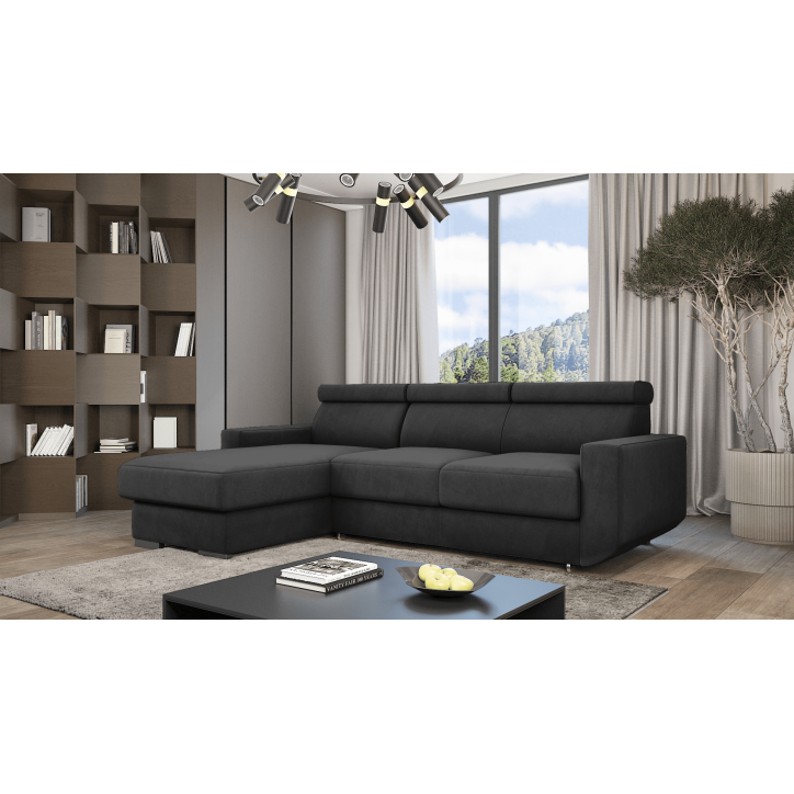 Ecksofa HUGO mit Schlaffunktion – Grau oder Beige – Komfort und Stil