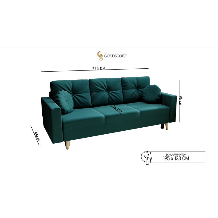 BONITO Schlafsofa mit bettkasten - Eleganz und Komfort