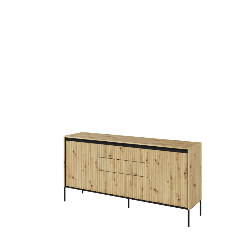 TREND Holz Kommode – Grau, Weiß & Beige mit Schubladen