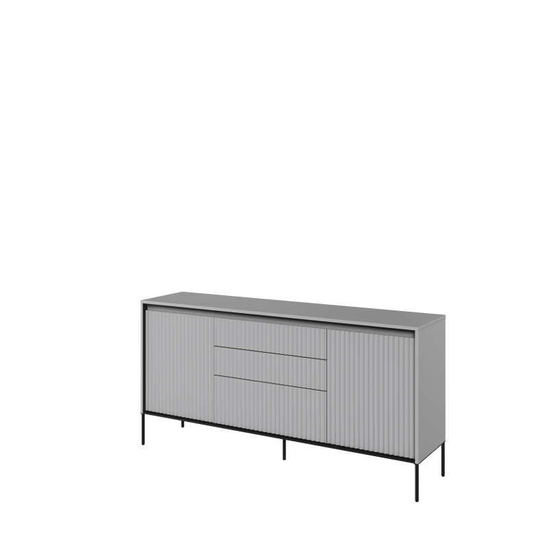 TREND Holz Kommode – Grau, Weiß & Beige mit Schubladen