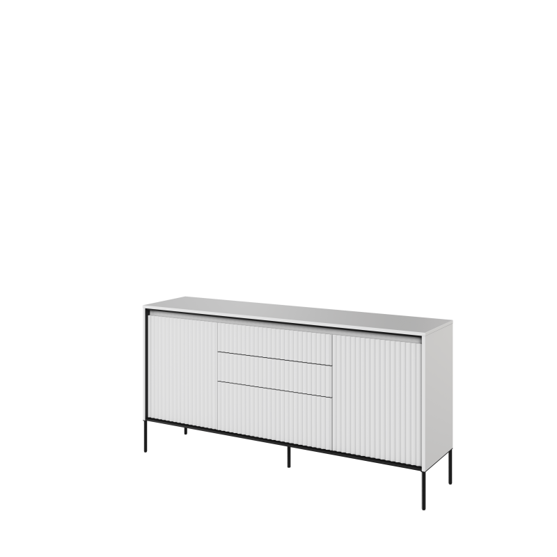 TREND Holz Kommode – Grau, Weiß & Beige mit Schubladen
