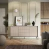 TREND Holz Kommode – Grau, Weiß & Beige mit Schubladen