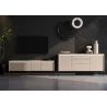 TREND Holz Kommode – Grau, Weiß & Beige mit Schubladen