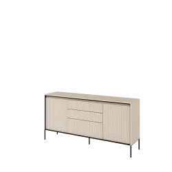 TREND Holz Kommode – Grau, Weiß & Beige mit Schubladen