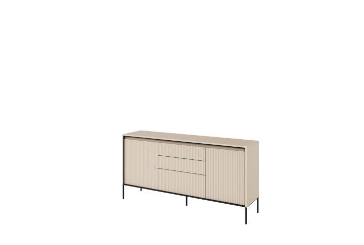 TREND Holz Kommode – Grau, Weiß & Beige mit Schubladen