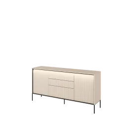 TREND Holz Kommode – Grau, Weiß & Beige mit Schubladen