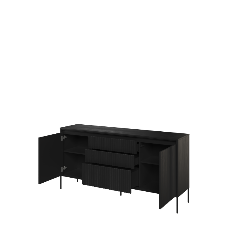TREND Holz Kommode – Grau, Weiß & Beige mit Schubladen