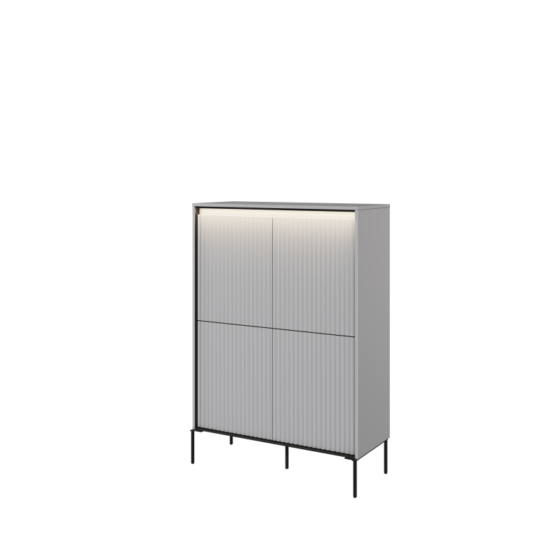 TREND TR-03 Kommode – 4 Türen, LED-Beleuchtung, Ideal für Flur