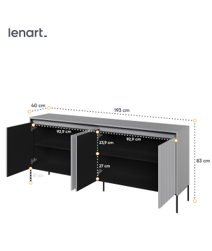 TREND TR-04 Kommode – LED-Beleuchtung, Perfekt für Flur