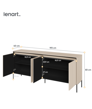 TREND TR-04 Kommode – LED-Beleuchtung, Perfekt für Flur