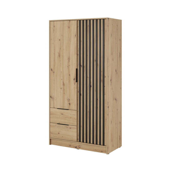 ARTISAN 2D Kleiderschrank – Modernes Design mit Lamellenfront, 105 cm