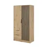 ARTISAN 2D Kleiderschrank – Modernes Design mit Lamellenfront, 105 cm