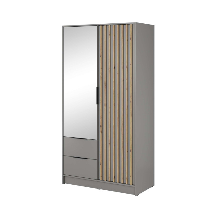 ARTISAN 2D Kleiderschrank – Modernes Design mit Lamellenfront, 105 cm