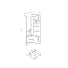 ARTISAN 2D Kleiderschrank – Modernes Design mit Lamellenfront, 105 cm