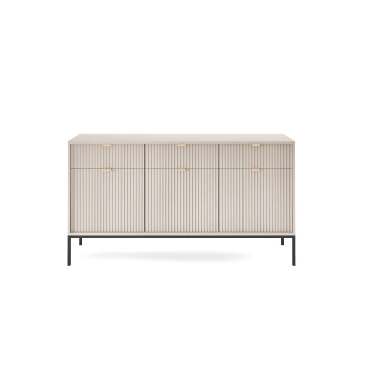 Visanna Sideboard 154 cm – Dreitürige Kommode mit Schubladen & Stauraum