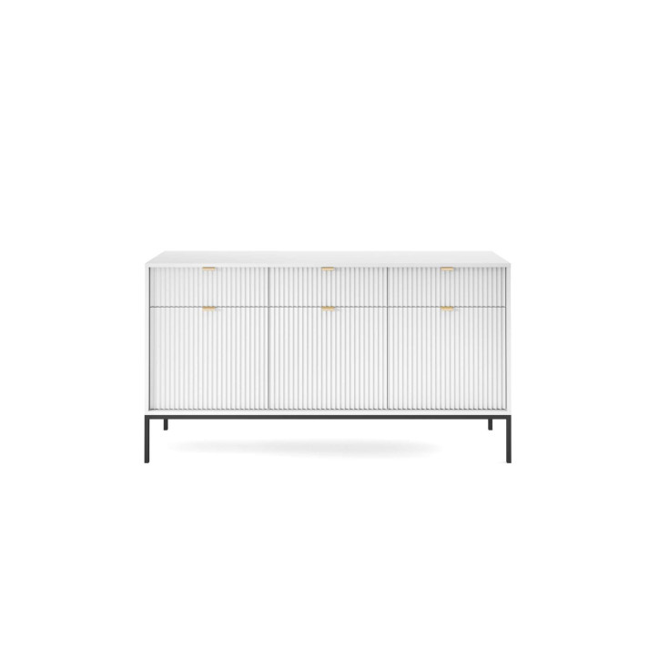 Visanna Sideboard 154 cm – Dreitürige Kommode mit Schubladen & Stauraum