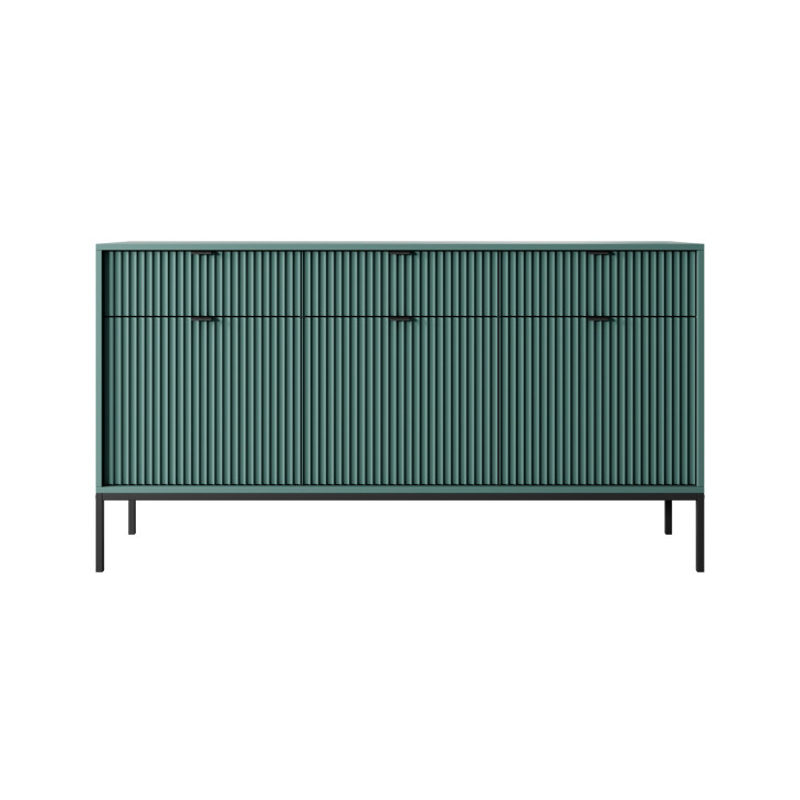 Visanna Sideboard 154 cm – Dreitürige Kommode mit Schubladen & Stauraum