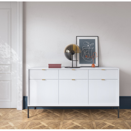 Visanna Sideboard 154 cm – Dreitürige Kommode mit Schubladen & Stauraum