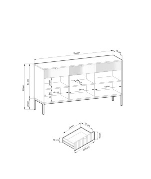 Visanna Sideboard mit Schubladen – Stilvoll & Funktional