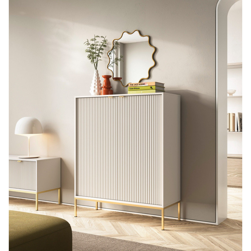 Sideboard 100 cm Visanna – Zweitürige Kommode mit Beinen