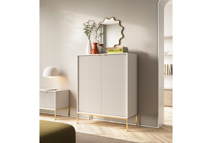 Sideboard 100 cm Visanna – Zweitürige Kommode mit Beinen