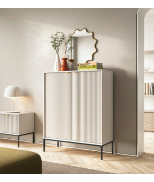 Sideboard 100 cm Visanna – Zweitürige Kommode mit Beinen