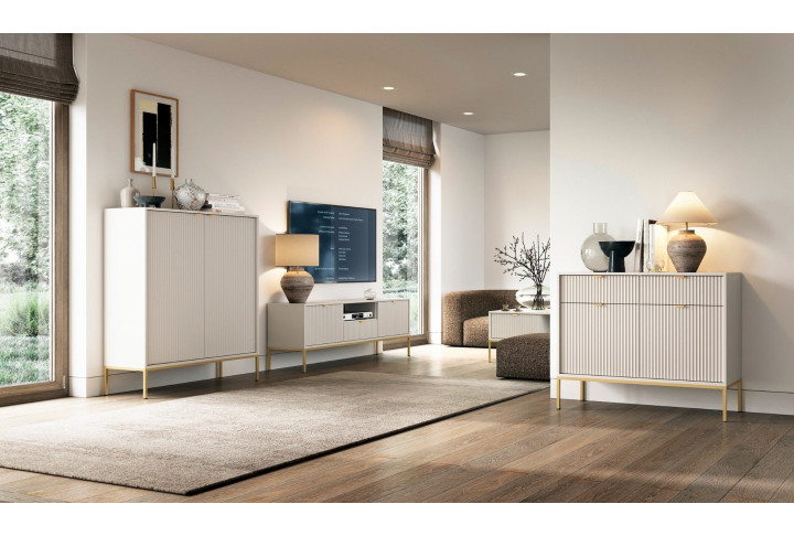 Sideboard 100 cm Visanna – Zweitürige Kommode mit Beinen