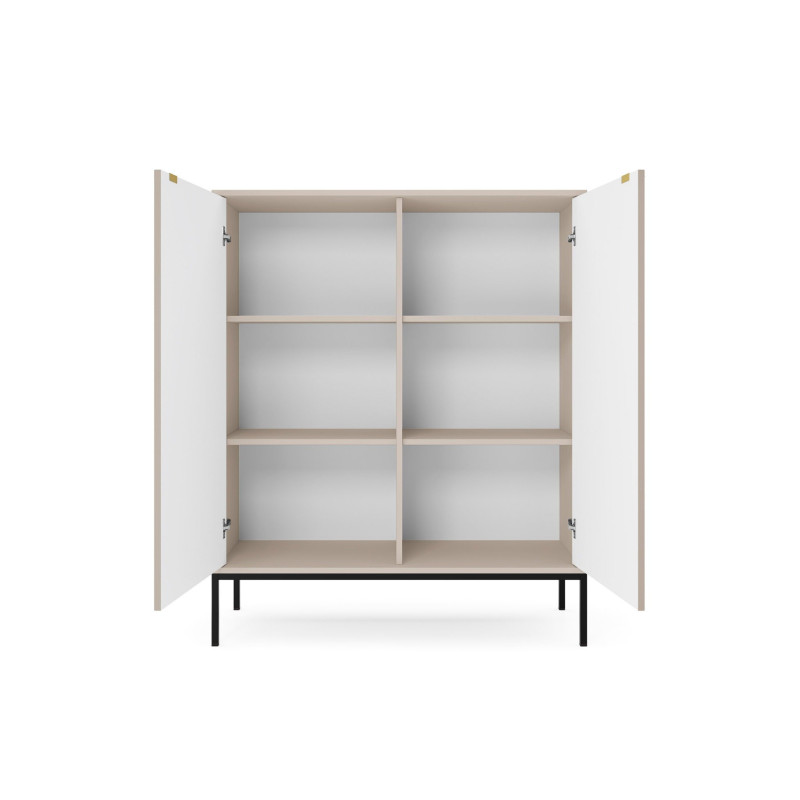 Sideboard 100 cm Visanna – Zweitürige Kommode mit Beinen