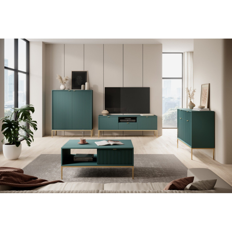 Sideboard 100 cm Visanna – Zweitürige Kommode mit Beinen