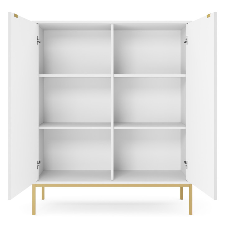 Sideboard 100 cm Visanna – Zweitürige Kommode mit Beinen