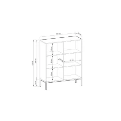 Sideboard 100 cm Visanna – Zweitürige Kommode mit Beinen