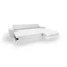 Ecksofa BONJOUR – Bouclé, Schlaffunktion, Bettkasten & Kopfstützen