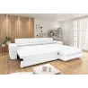 Ecksofa BONJOUR – Bouclé, Schlaffunktion, Bettkasten & Kopfstützen